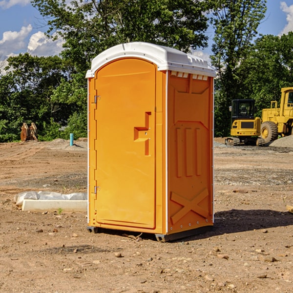 how often are the porta potties cleaned and serviced during a rental period in Garden City